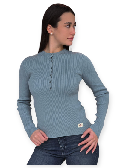 חולצה CALVIN KLEIN WOVEN LABEL SWEATER