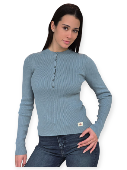 חולצה CALVIN KLEIN WOVEN LABEL SWEATER