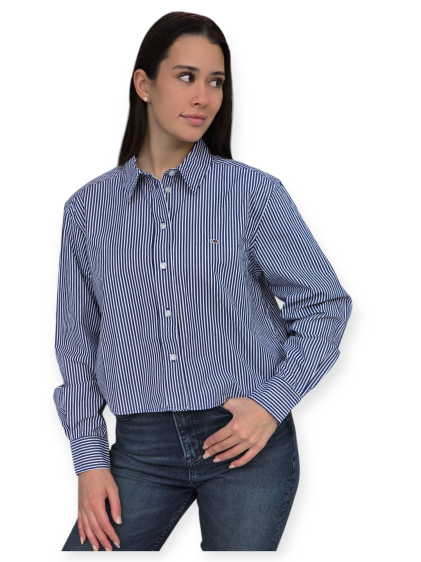 חולצה TOMMY HILFIGER POPLIN SHIRT RELAXED CRP