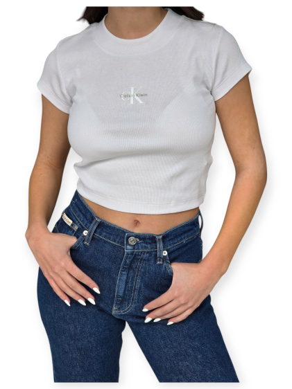 חולצה CALVIN KLEIN MONOGRAM RIB TEE