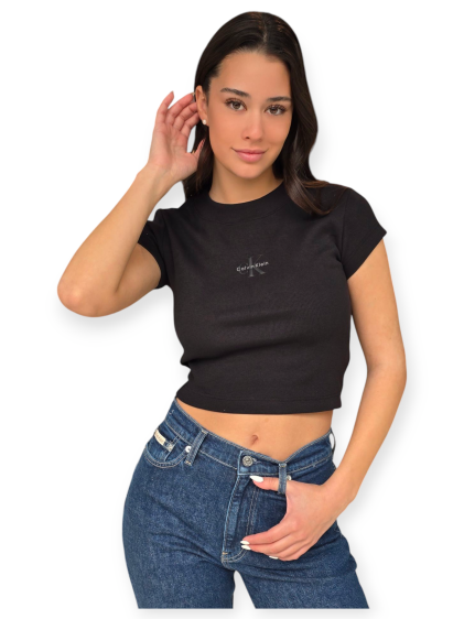 חולצה CALVIN KLEIN MONOGRAM RIB TEE