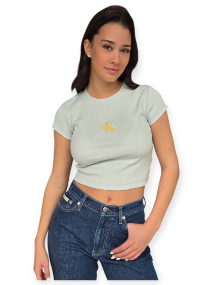 חולצה CALVIN KLEIN MONOGRAM RIB TEE