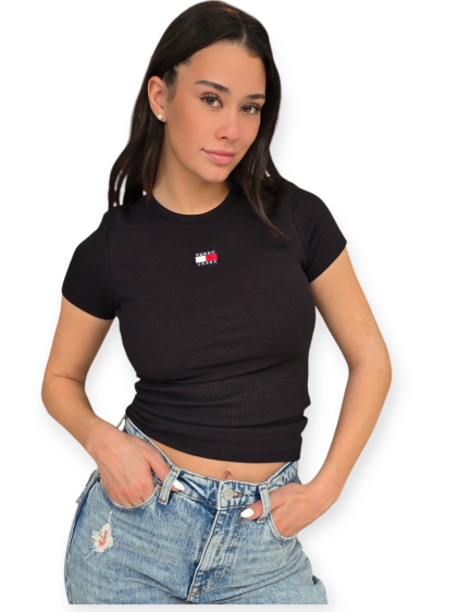 חולצה TOMMY HILFIGER SLIM BADGE RIB