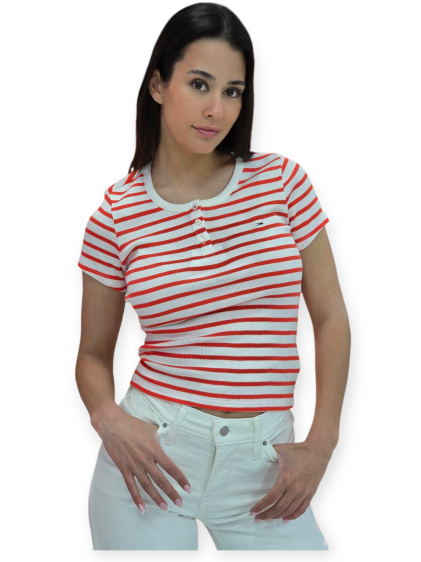 חולצה TOMMY HILFIGER SLIM BUTTON RIB