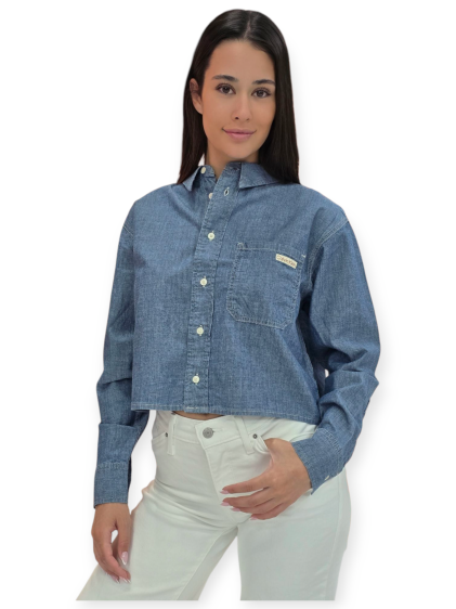 חולצה CALVIN KLEIN DENIM CROPPED