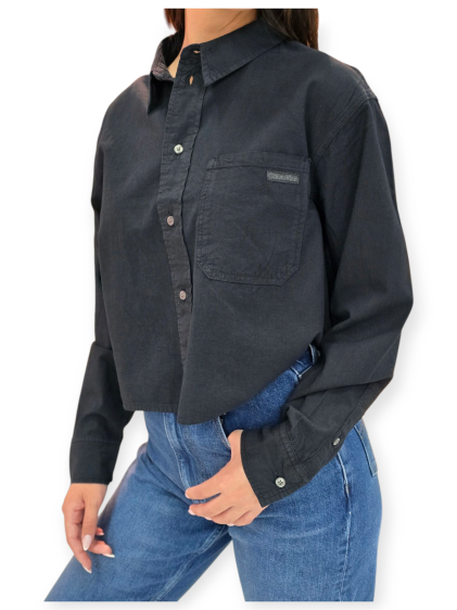 חולצה CALVIN KLEIN DENIM CROPPED
