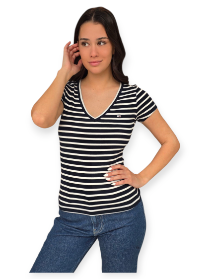 חולצה TOMMY HILFIGER SLIM  RIB V