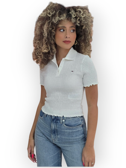 חולצה TOMMY HILFIGER SLIM SMOCK POLO