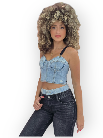טופ ADIDAS DENIM BUSTIER INDDNM