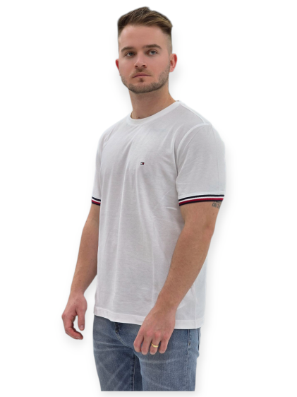 חולצה TOMMY HILFIGER GLOBAL STRIPE CUFF TEE