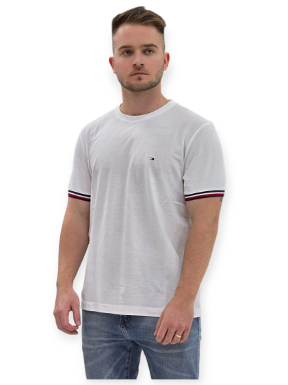 חולצה TOMMY HILFIGER GLOBAL STRIPE CUFF TEE