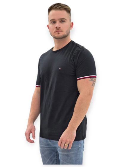 חולצה TOMMY HILFIGER GLOBAL STRIPE CUFF TEE