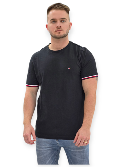 חולצה TOMMY HILFIGER GLOBAL STRIPE CUFF TEE