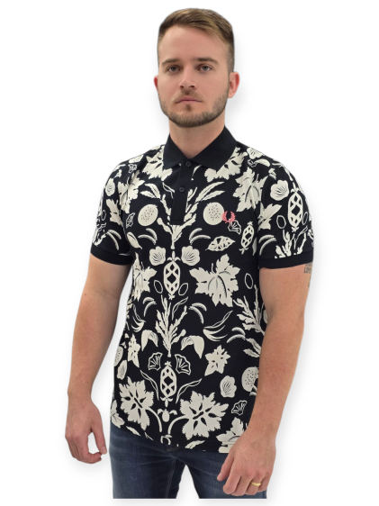 חולצה FRED PERRY PRINT POLO SHIRT