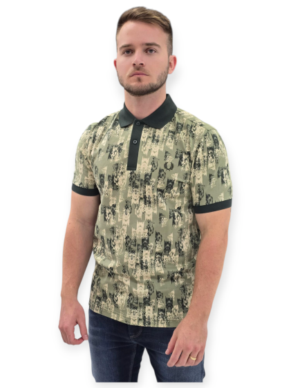 חולצה FRED PERRY ABSTRACT PRINT POLO SHIRT