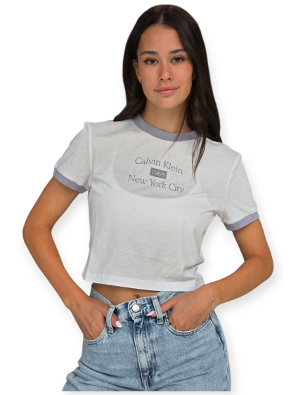 חולצה CALVIN KLEIN JERSEY CROP TEE