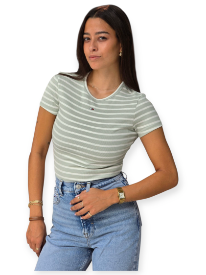 חולצה TOMMY HILFIGER SLIM RIB SS