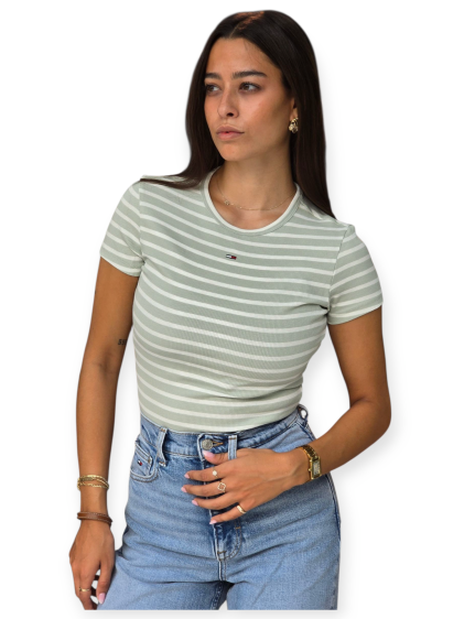 חולצה TOMMY HILFIGER SLIM RIB SS