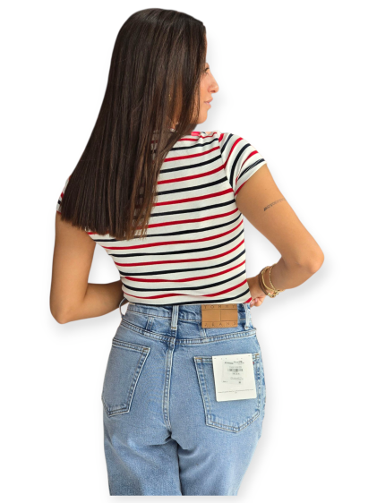 חולצה TOMMY HILFIGER SLIM RIB SS