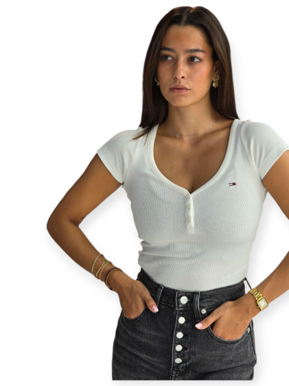 חולצה TOMMY HILFIGER SLIM WAFFLE RIB