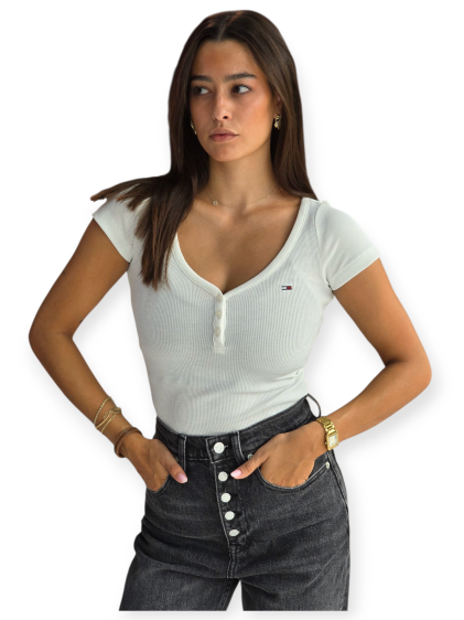 חולצה TOMMY HILFIGER SLIM WAFFLE RIB