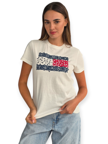 חולצה TOMMY HILFIGER FLORAL FLAG  TEE
