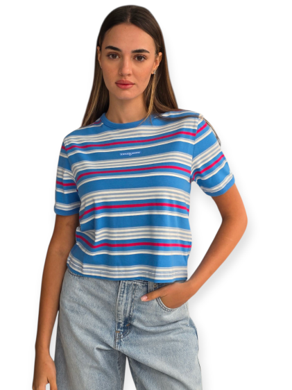 חולצה TOMMY HILFIGER SCRIPT STRIPE TEE