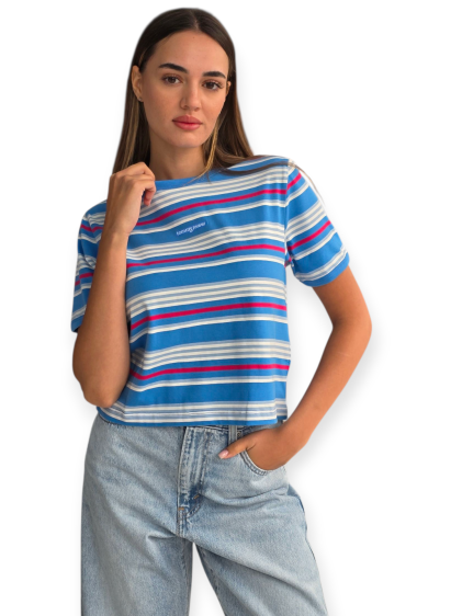 חולצה TOMMY HILFIGER SCRIPT STRIPE TEE