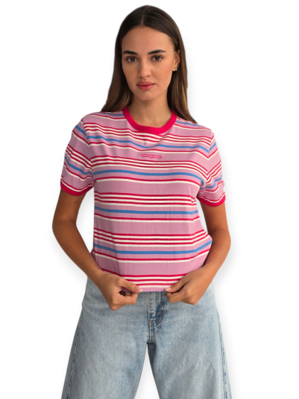 חולצה TOMMY HILFIGER SCRIPT STRIPE TEE