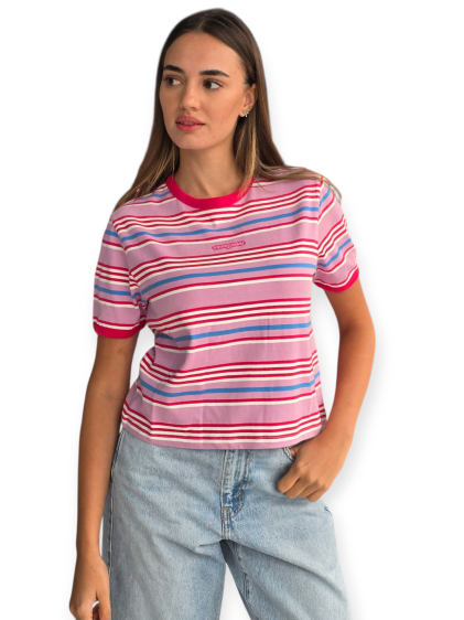 חולצה TOMMY HILFIGER SCRIPT STRIPE TEE