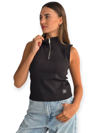 חולצה CALVIN KLEIN WOVEN LABEL QZ TOP