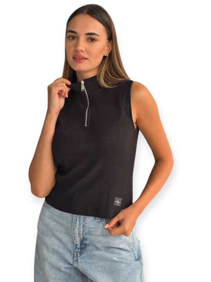 חולצה CALVIN KLEIN WOVEN LABEL QZ TOP