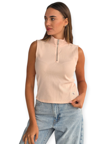 חולצה CALVIN KLEIN WOVEN LABEL QZ TOP