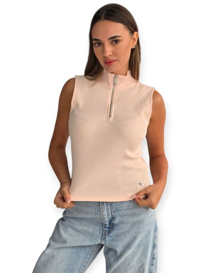 חולצה CALVIN KLEIN WOVEN LABEL QZ TOP