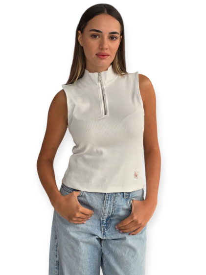 חולצה CALVIN KLEIN WOVEN LABEL QZ TOP