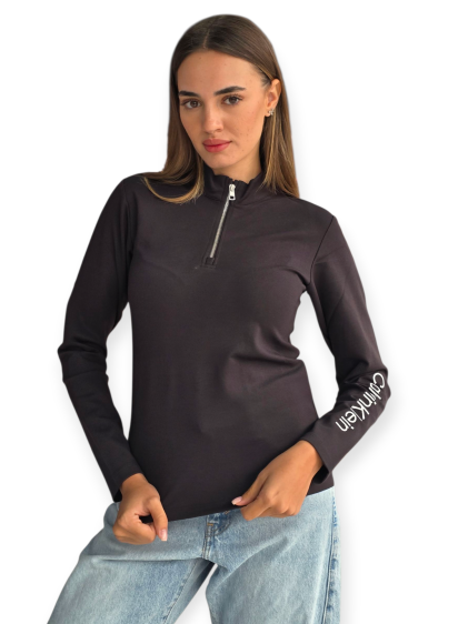 חולצה CALVIN KLEIN HALF ZIP LS TEE