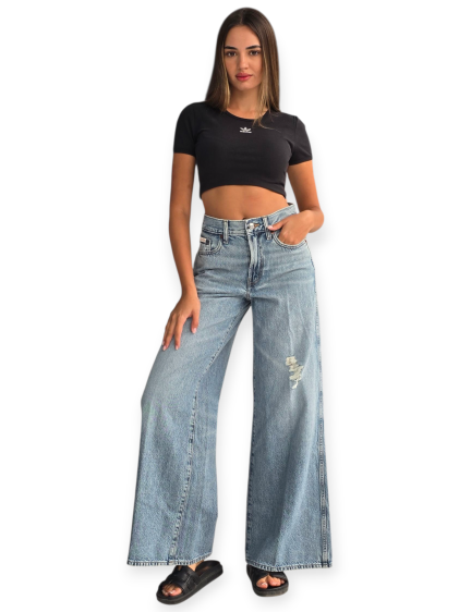 גינס CALVIN KLEIN THE SUPER WIDE BROADWAY JEANS