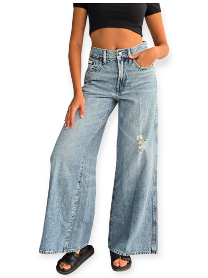 גינס CALVIN KLEIN THE SUPER WIDE BROADWAY JEANS