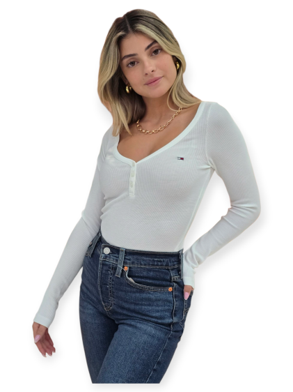 חולצה TOMMY HILFIGER SLIM WAFFLE LS TEE