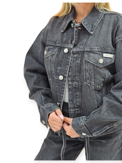 מעיל CALVIN KLEIN TRUCKER BLACK FOG