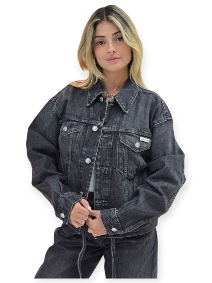 מעיל CALVIN KLEIN TRUCKER BLACK FOG