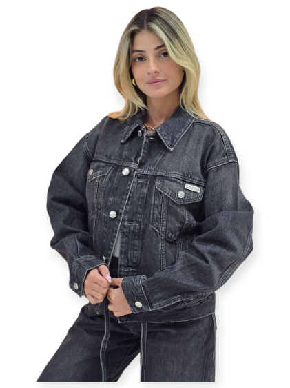 מעיל CALVIN KLEIN TRUCKER BLACK FOG