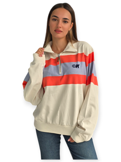 חולצה CALVIN KLEIN RUGBY JERSEY ZIP STRIPE