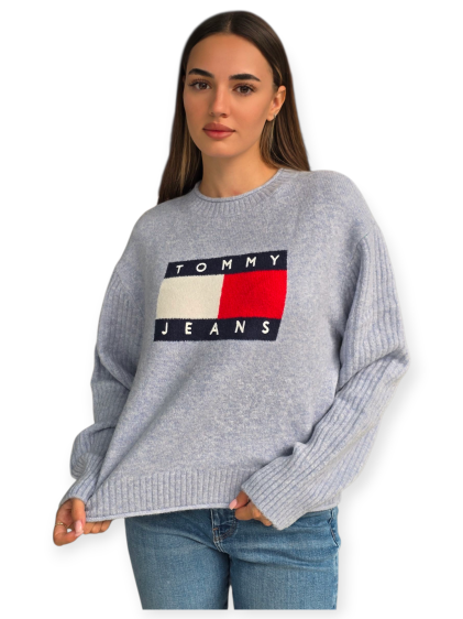 חולצה TOMMY HILFIGER MELANGE FLAG SWEATHER