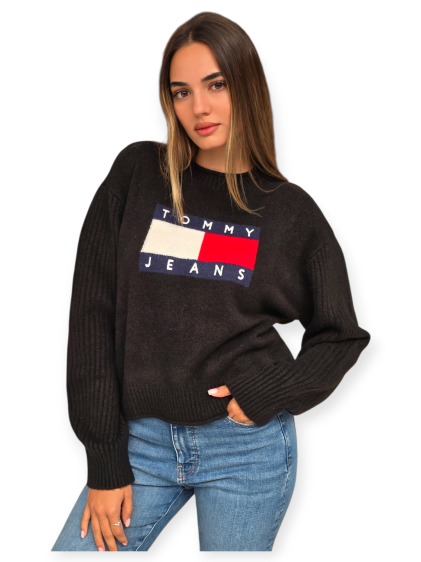 חולצה TOMMY HILFIGER MELANGE FLAG SWEATHER