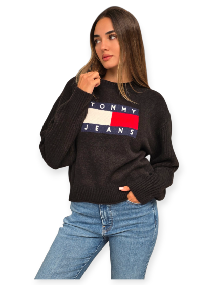 חולצה TOMMY HILFIGER MELANGE FLAG SWEATHER