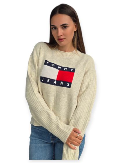 חולצה TOMMY HILFIGER MELANGE FLAG SWEATHER