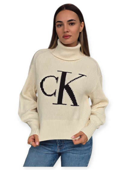 חולצה CALVIN KLEIN LOOSE SWEATER CONTRA