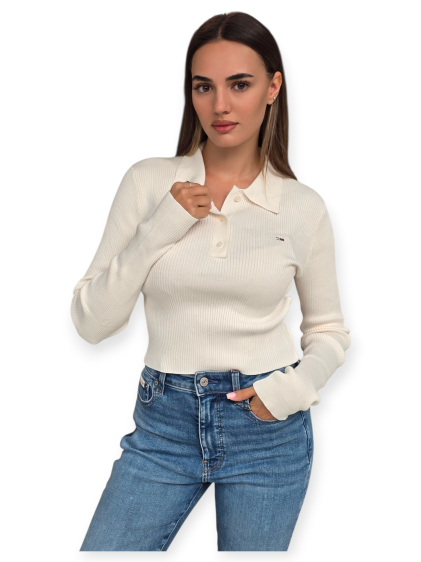 חולצה TOMMY HILFIGER ESSENTIAL POLO LS SWEATHER