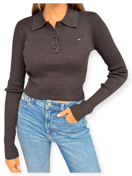 חולצה TOMMY HILFIGER ESSENTIAL POLO LS SWEATHER